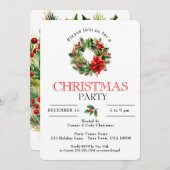 FEESTELIJKE VAKANTIEKRANS, KERSTFEEST KAART (Voorkant / Achterkant)