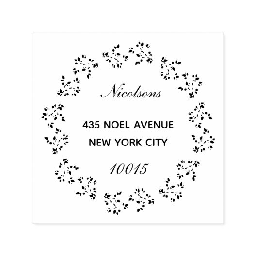 Feestelijke vakantiekrans  zelfinktende stempel (Design)