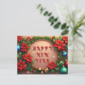 Feestelijke vakantierand feestdagenkaart (Staand voorkant)