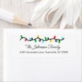 Feestelijke vakantieverlichting Retouradres Etiket (Insitu)