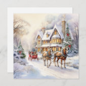 Feestelijke vakantiewensen feestdagenkaart (Voorkant / Achterkant)