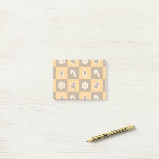 Feestelijke Vakpatroon voor de Feestdagen Post-it® Notes (Op bureau)