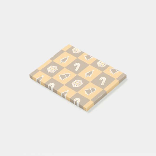 Feestelijke Vakpatroon voor de Feestdagen Post-it® Notes (Schuin)