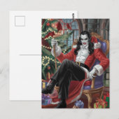 Feestelijke Vampier Man Kerst Briefkaart (Voorkant / Achterkant)