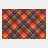 Feestelijke veelkleurige retro gespeelde verjaarda inpakpapier vel (Voorkant 3)