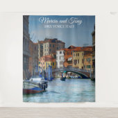 Feestelijke Venetië Italië Gracht Tapijt Achtergro Wandkleed (Voorkant)