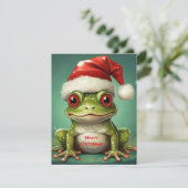 feestelijke vennenbewoner | Schattigee boomkikker  Feestdagenkaart (Staand voorkant)