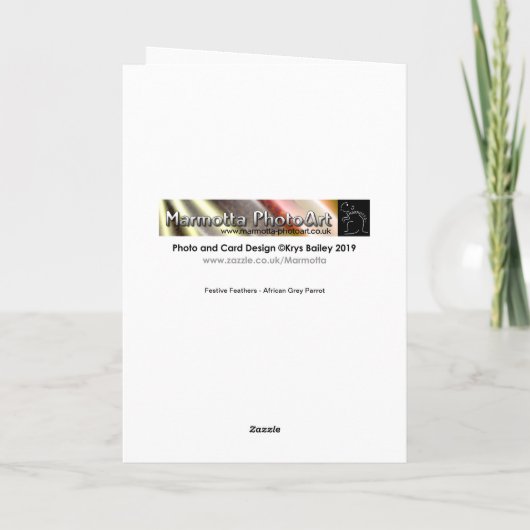 Feestelijke Veren (Man) Kaart (Achterkant)