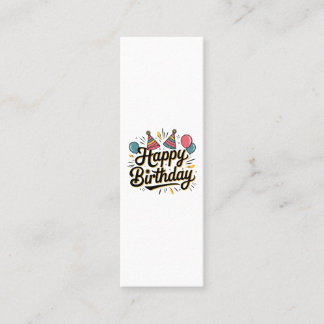 Feestelijke Verjaardag Contactkaartje