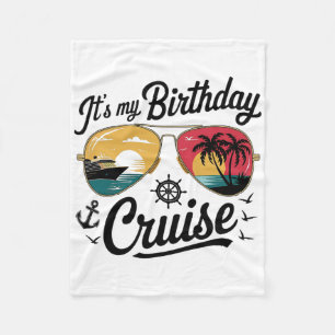 Feestelijke Verjaardag Cruise Schip Feest 2025 Man Fleece Deken