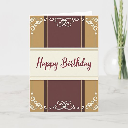 Feestelijke Verjaardag Elegante Scriptkaart Kaart (Voorkant)