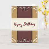 Feestelijke Verjaardag Elegante Scriptkaart Kaart (Gele Bloem)