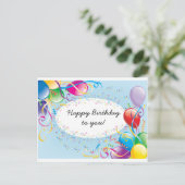 Feestelijke Verjaardag Groeten Briefkaart (Staand voorkant)