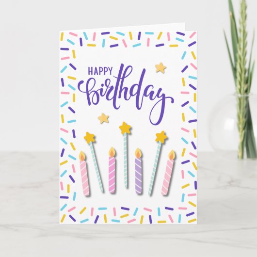 Feestelijke Verjaardag Kaart (Voorkant)