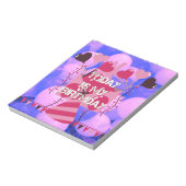 Feestelijke Verjaardag Ontwerp: Vandaag is mijn ve Notitieblok (Linkerzijde)