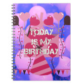 Feestelijke Verjaardag Ontwerp: Vandaag is mijn ve Notitieboek (Voorkant)