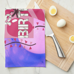 Feestelijke Verjaardag Ontwerp: Vandaag is mijn ve Theedoek