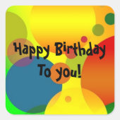 Feestelijke Verjaardag Sticker Design (Voorkant)