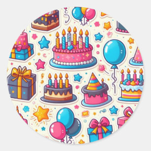 Feestelijke verjaardag Sticker Pack"
