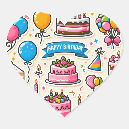 Feestelijke verjaardag Sticker Pack" (Voorkant)