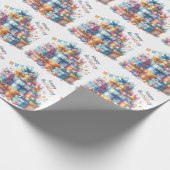 Feestelijke verjaardag voor alle leeftijden cadeaupapier (Hoek)