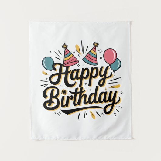 Feestelijke Verjaardag Wandkleed (Voorkant)
