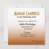 Feestelijke verjaardags cocktailparty amber/rood kaart (Achterkant)