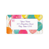 Feestelijke Verjaardagsballonnen Adresetiketten Etiket (Voorkant)