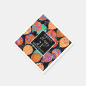 Feestelijke Verjaardagsballonnen Naam en leeftijd  Servet (Hoek)