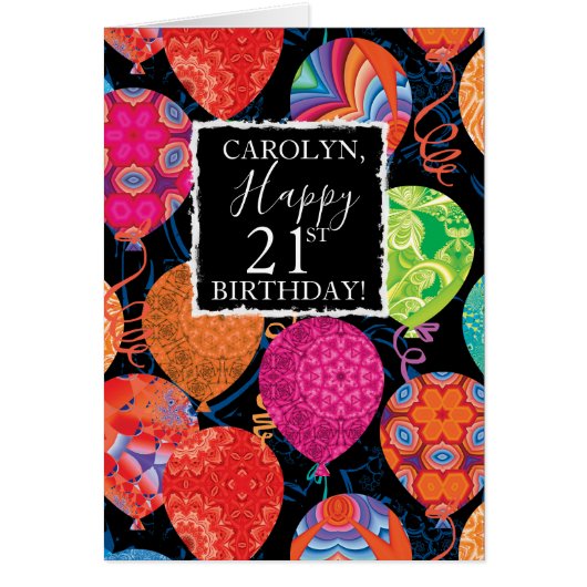 Feestelijke verjaardagsballonnen voor haar (Voorkant)