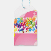 Feestelijke verjaardagscadeautag cadeaulabel