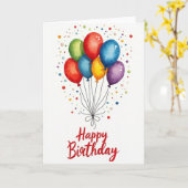 Feestelijke Verjaardagsconfetti Kaart (Gele Bloem)