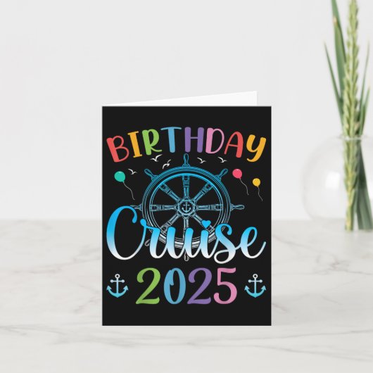 Feestelijke Verjaardagscruise 2025 Cruise Boat Par Kaart (Voorkant)