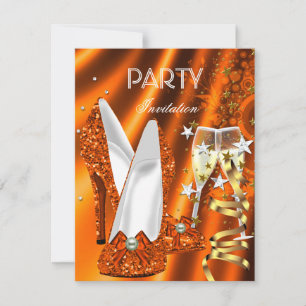 Feestelijke verjaardagsfeest goud oranje gele scho kaart
