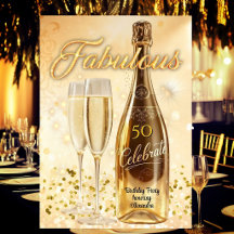 Feestelijke Verjaardagsfeest Gouden Champagne Glaz
