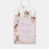 Feestelijke verjaardagsfeest voor feeën cadeaulabel (Voorkant)