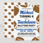 Feestelijke verjaardagsfeest voor jongensvoetbalte kaart (Voorkant / Achterkant)