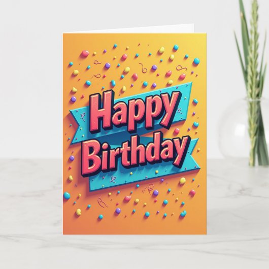 Feestelijke verjaardagsgelei kaart (Voorkant)