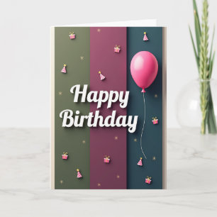 Feestelijke verjaardagskaart met ontwerp kaart