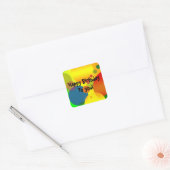 Feestelijke verjaardagsstickerontwerp vierkante sticker (Envelop)