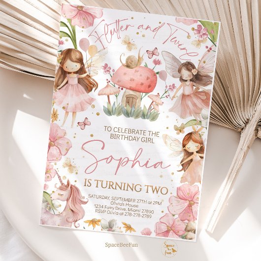 Feestelijke verjaardagsuitnodiging Sprookjes Eenho Kaart