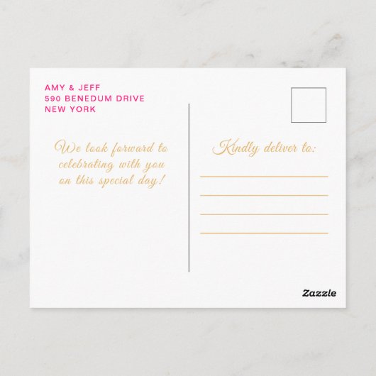 Feestelijke verjaardagsviering voor prinses met he briefkaart (Achterkant)