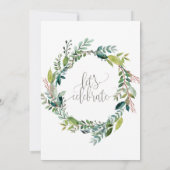 Feestelijke verlovingsfeest met bladgroen kaart (Achterkant)