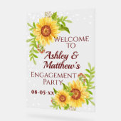 Feestelijke Verlovingspartij Zonnewolkom Acryl Bord (Hoek)