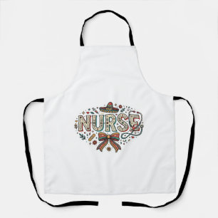 Feestelijke verpleegster vintage gravure shirt ont schort