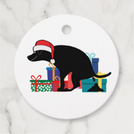 Feestelijke Verrassing: Kerstmis Hond Pooping Bedankjes Labels