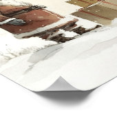 Feestelijke Verrukking: Afro-Amerikaanse Kerstman Poster (Hoek)