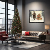 Feestelijke Verrukking: Majestueuze Afro-Amerikaan Poster