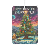 Feestelijke verse dennengeur kerstboom luchtverfrisser (Voorkant)