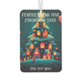 Feestelijke verse dennengeur kerstboom luchtverfrisser (Achterkant)